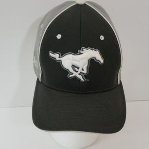 SMU Mustangs Gray Silver Hat Cap M/L